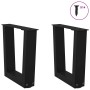Patas para mesa de comedor forma V 2 uds negro 30x(30-31,3) cm de , Patas para mesas - Ref: Foro24-4012600, Precio: 48,70 €, ...