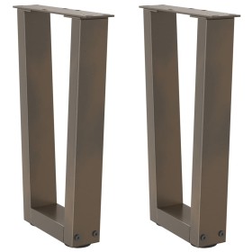 Patas mesa de comedor en forma de V 2 uds acero natural Acero de , Patas para mesas - Ref: Foro24-4012623, Precio: 54,79 €, D...