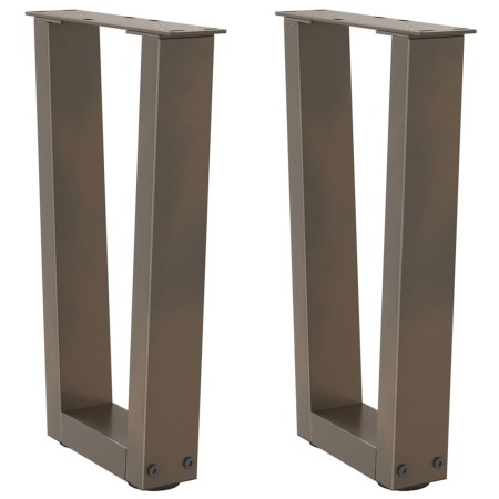 Patas mesa de comedor en forma de V 2 uds acero natural Acero de , Patas para mesas - Ref: Foro24-4012623, Precio: 54,79 €, D...