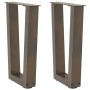 Patas mesa de comedor en forma de V 2 uds acero natural Acero de , Patas para mesas - Ref: Foro24-4012623, Precio: 54,79 €, D...