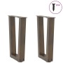 Patas mesa de comedor en forma de V 2 uds acero natural Acero de , Patas para mesas - Ref: Foro24-4012623, Precio: 54,79 €, D...