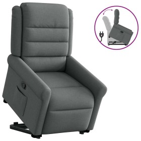 Sillón reclinable elevable de tela gris oscuro de , Sillones - Ref: Foro24-3303315, Precio: 287,74 €, Descuento: %