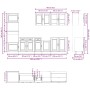 Mueble cocina Kalmar blanco de alto brillo 7 pzas de , Armarios de cocina - Ref: Foro24-3314753, Precio: 695,46 €, Descuento: %