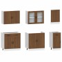 Mueble cocina Kalmar roble marrón 7 pzas madera contrachapada de , Armarios de cocina - Ref: Foro24-3314758, Precio: 610,67 €...