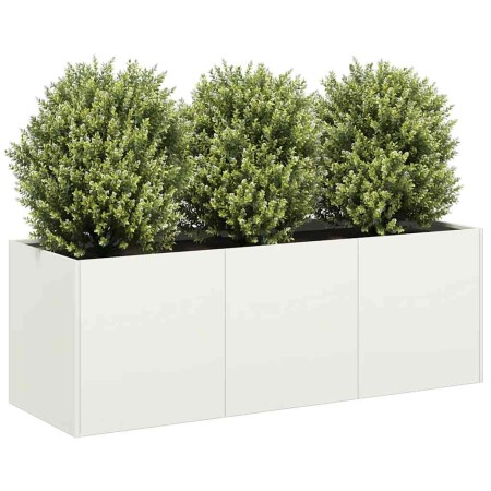 Jardinera de acero laminado en frío blanco 120x40x40 cm de , Maceteros y jardineras - Ref: Foro24-860676, Precio: 112,86 €, D...