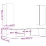 Mueble para TV de pared madera contrachapada artesanal 5 piezas de , Muebles TV - Ref: Foro24-3329194, Precio: 194,79 €, Desc...