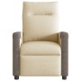 Sillón de masaje reclinable de tela crema de , Sillones - Ref: Foro24-4104847, Precio: 202,47 €, Descuento: %