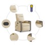 Sillón de masaje reclinable de tela crema de , Sillones - Ref: Foro24-4104847, Precio: 202,47 €, Descuento: %