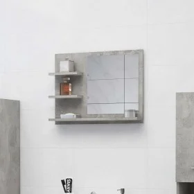 Espejo de baño madera contrachapada gris hormigón 60x10,5x45 cm by vidaXL, bathroom vanities - Ref: Foro24-805010, Price: 33,...