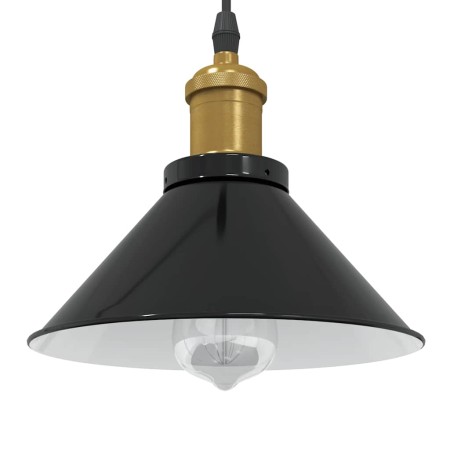 Lámpara colgante regulable en altura E27 negro brillante Ø 22cm de , Lámparas - Ref: Foro24-4103443, Precio: 29,60 €, Descuen...