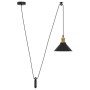 Lámpara colgante regulable en altura E27 negro brillante Ø 22cm de , Lámparas - Ref: Foro24-4103443, Precio: 29,60 €, Descuen...