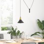 Lámpara colgante regulable en altura E27 negro brillante Ø 22cm de , Lámparas - Ref: Foro24-4103443, Precio: 29,60 €, Descuen...