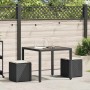 Taburetes de jardín con cojines 2 uds negro 40x40x43 cm de , Otomanas de exterior - Ref: Foro24-4104039, Precio: 128,70 €, De...