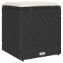 Taburetes de jardín con cojines 2 uds negro 40x40x43 cm de , Otomanas de exterior - Ref: Foro24-4104039, Precio: 128,70 €, De...