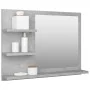 Espejo de baño madera contrachapada gris hormigón 60x10,5x45 cm by vidaXL, bathroom vanities - Ref: Foro24-805010, Price: 33,...
