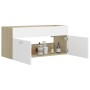 Armario para lavabo contrachapada blanco roble 100x38,5x46 cm de vidaXL, Muebles de baño - Ref: Foro24-804679, Precio: 50,11 ...