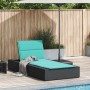 Tumbona con cojín flotante ratán sintético negro de , Tumbonas - Ref: Foro24-4104210, Precio: 212,65 €, Descuento: %
