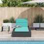 Tumbona con cojín flotante ratán sintético negro de , Tumbonas - Ref: Foro24-4104210, Precio: 212,65 €, Descuento: %
