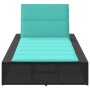 Tumbona con cojín flotante ratán sintético negro de , Tumbonas - Ref: Foro24-4104210, Precio: 212,65 €, Descuento: %
