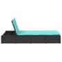 Tumbona con cojín flotante ratán sintético negro de , Tumbonas - Ref: Foro24-4104210, Precio: 212,65 €, Descuento: %