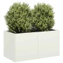 Jardinera de acero laminado en frío blanco 80x40x40 cm de , Maceteros y jardineras - Ref: Foro24-860669, Precio: 77,37 €, Des...
