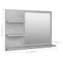 Espejo de baño madera contrachapada gris hormigón 60x10,5x45 cm by vidaXL, bathroom vanities - Ref: Foro24-805010, Price: 33,...