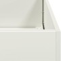 Jardinera de acero laminado en frío blanco 80x40x40 cm de , Maceteros y jardineras - Ref: Foro24-860669, Precio: 77,37 €, Des...