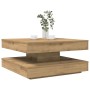 Mesa de centro giratoria 360 grados roble artisan 70x70x34,5 cm de , Mesas de centro - Ref: Foro24-858487, Precio: 84,48 €, D...