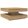 Mesa de centro giratoria 360 grados roble artisan 70x70x34,5 cm de , Mesas de centro - Ref: Foro24-858487, Precio: 84,48 €, D...