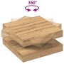 Mesa de centro giratoria 360 grados roble artisan 70x70x34,5 cm de , Mesas de centro - Ref: Foro24-858487, Precio: 84,48 €, D...