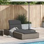 Tumbona con cojín flotante ratán sintético gris de , Tumbonas - Ref: Foro24-4104204, Precio: 218,79 €, Descuento: %