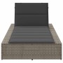 Tumbona con cojín flotante ratán sintético gris de , Tumbonas - Ref: Foro24-4104204, Precio: 218,79 €, Descuento: %