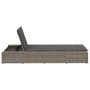 Tumbona con cojín flotante ratán sintético gris de , Tumbonas - Ref: Foro24-4104204, Precio: 218,79 €, Descuento: %