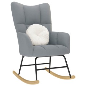 Silla mecedora de tela gris claro de , Mecedoras - Ref: Foro24-4016789, Precio: 128,90 €, Descuento: %
