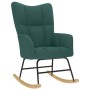 Silla mecedora de tela verde oscura de , Mecedoras - Ref: Foro24-4016794, Precio: 120,26 €, Descuento: %
