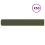 Bordes césped 50 uds acero laminado frío verde oliva 15x103 cm de , Ribetes y bordes para jardín - Ref: Foro24-860151, Precio...