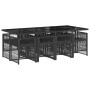 Set de comedor de jardín 9 pzas y cojines ratán sintético negro de , Conjuntos de jardín - Ref: Foro24-3210918, Precio: 528,2...