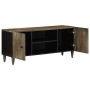 Mueble de TV madera maciza de mango gris claro 105x33,5x46 cm de , Almacenamiento para CD y DVD - Ref: Foro24-4017792, Precio...