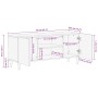 Mueble de TV madera maciza de mango gris claro 105x33,5x46 cm de , Almacenamiento para CD y DVD - Ref: Foro24-4017792, Precio...