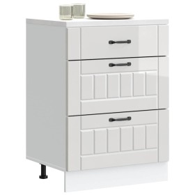 Mueble bajo de cocina Lucca blanca de alto brillo de , Armarios de cocina - Ref: Foro24-854271, Precio: 122,28 €, Descuento: %