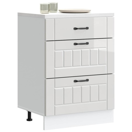 Mueble bajo de cocina Lucca blanca de alto brillo de , Armarios de cocina - Ref: Foro24-854271, Precio: 122,28 €, Descuento: %