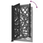 Puerta de jardín de acero negra diseño luminoso 105x155 cm de , Puertas de jardín - Ref: Foro24-4100951, Precio: 222,76 €, De...