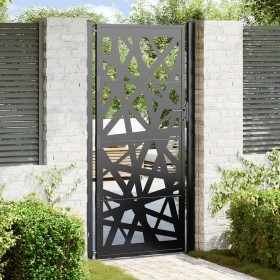 Puerta de jardín de acero negra diseño luminoso 105x205 cm de , Puertas de jardín - Ref: Foro24-4100953, Precio: 273,11 €, De...