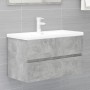 vi Mueble de lavabo madera ingeniería gris hormigón 80x38,5x45cm de vidaXL, Muebles de baño - Ref: Foro24-804750, Precio: 48,...