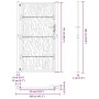 Puerta de jardín diseño con listón acero desgastado 105x180 cm de , Puertas de jardín - Ref: Foro24-4100987, Precio: 259,93 €...