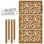 Puerta de jardín diseño de hojas de acero desgastado 105x155 cm de , Puertas de jardín - Ref: Foro24-4100966, Precio: 220,73 ...