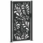 Puerta de jardín diseño ondulado de acero negro 105x180 cm de , Puertas de jardín - Ref: Foro24-4100972, Precio: 288,32 €, De...