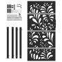Puerta de jardín diseño ondulado de acero negro 105x180 cm de , Puertas de jardín - Ref: Foro24-4100972, Precio: 288,32 €, De...