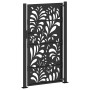 Puerta de jardín diseño ondulado de acero negro 105x180 cm de , Puertas de jardín - Ref: Foro24-4100972, Precio: 288,32 €, De...