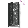 Puerta de jardín diseño ondulado de acero negro 105x180 cm de , Puertas de jardín - Ref: Foro24-4100972, Precio: 288,32 €, De...